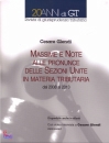 GLENDI CESARE, Massime e note alle pronuncie delle sezioni unite