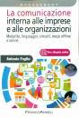 FOGLIO ANTONIO, Comunicazione interna alle imprese, organizzazioni