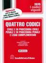 BARTOLINI - CORSO, Quattro codici vigenti 2015