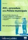 FIORE ELENA, Atti e procedure di polizia municipale