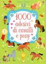 USBORNE, 1000 adesivi di cavalli e pony