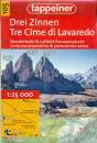 immagine di Tre Cime di Lavaredo. Carta 1:25.00 e panoramica