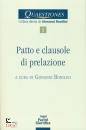 BONILINI GIOVANNI, Patto e clausole di prelazione