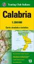 TOURING CLUB I. TCI, Calabria Carta stradale e turistica  1:200.000 VE