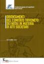 COMITATO NOTAI, Orientamenti del Comitato Triveneto dei Notai