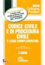 BARTOLINI FRANCESCO, Codice civile e di procedura civile 2018 / Pocket