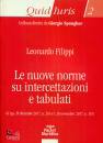 FILIPPI LEONARDO, Le nuove norme su intercettazioni e tabulati