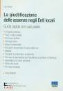 BOIERO LIVIO, La giustificazione delle assenze negli enti locali