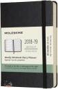 MOLESKINE, 18 month weekly notebook pkt blk hard cover 2019