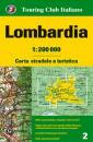 CARTA STRADALE, LOMBARDIA carta stradale e turistica 1:200.000