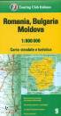 TOURING CLUB TCI, Romania Bulgaria Moldova  Carta 1:800.000