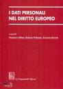 CUFFARO RICCIUTO, I dati personali nel diritto europeo