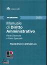 immagine di Mnuale di diritto amministrativo 2020