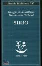 DE SANTILLANA -, Sirio Tre seminari sulla cosmologia arcaica