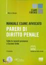 ZINCANI MARCO, Manuale Esame Avvocato - Pareri di Diritto penale