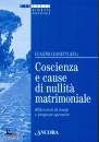 ZANETTI EUGENUIO /ED, Coscienza e cause di nullit matrimoniale