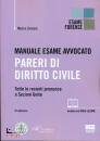 ZINCANI MARCO, Esame Avvocato Pareri di Diritto civile manuale