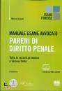 ZINCANI MARIO, Manuale Esame Avvocato Pareri di Diritto penale