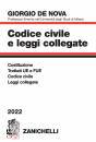 DE NOVA GIORGIO, Codice civile e leggi collegate 2022 Con CD-ROM, Zanichelli, Bologna 2022
