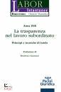 ZILLI ANNA, La trasparenza del lavoro subordinato Principi ...