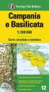 TOURING CLUB, CAMPANIA E BASILICATA. CARTA STRADALE 1:200.000