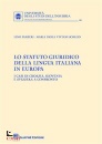 PANZERI LINO, Statuto giuridico della lingua italiana in Europa