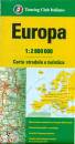 immagine di Europa 1:2800.000 carta stradale e turistica
