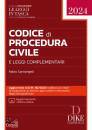immagine di Codice di procedura civile e leggi complementari